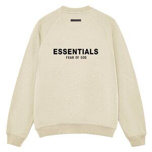 Fear of God Essentials Silicone Letter Crew Neck Pullover Sweatshirt